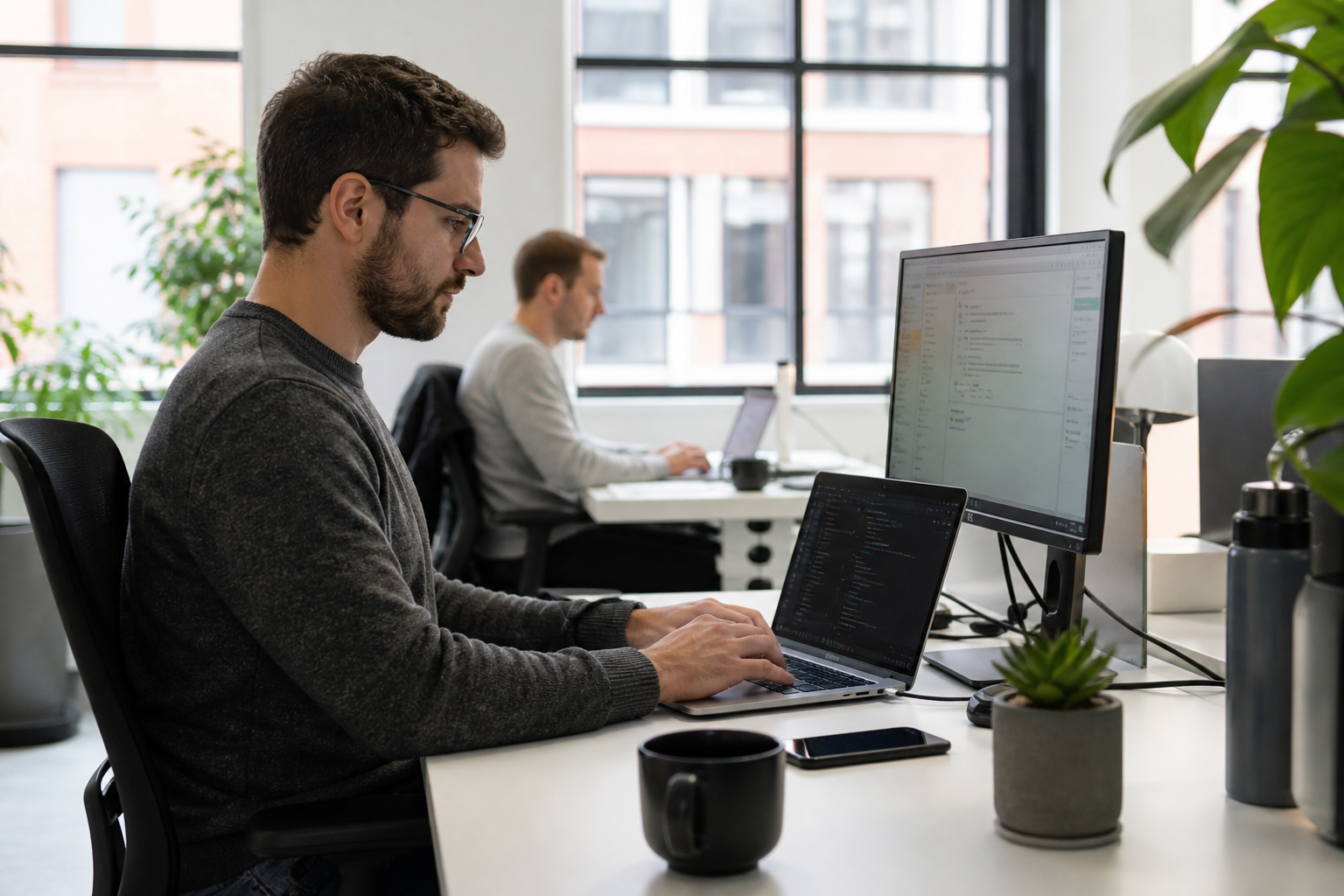 IT professionals collaborating on enterprise technology solutions in USA and Canada